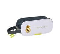 Real Madrid Kleine Umhängetasche 25/26 Ausrüstung für Schule und Freizeit Alltag - Kleine Umhängetasche Real Madrid mit verstellbarem Gurt und Mehreren Taschen, Etui, DREI Fächer, Modisch