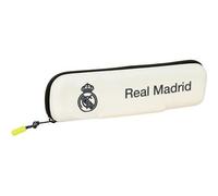 Real Madrid Kleine Umhängetasche 25/26 Ausrüstung für Schule und Freizeit Alltag - Kleine Umhängetasche Real Madrid mit verstellbarem Gurt und Mehreren Taschen, Schmales Federmäppchen aus Silikon