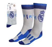 Real Madrid Kniestrümpfe für Erwachsene - Lange Sportsocken aus atmungsaktiver Baumwolle, Fußballsocken für Herren und Damen, bequem und vielseitig, offizielle Lizenz Real Madrid, Größe 38/45