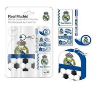 Real Madrid Mini-Rucksack-Schreibset, offizielles Schulset mit Material und kompaktem Design - Real Madrid Kinderrucksack mit Schreib- und Zeichenmaterial, ideal für die ersten Schuljahre