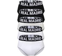 REAL MADRID Real Madrid Herren Slips, 5er Pack - Briefs, Baumwollmischung, Logobund, einfarbig (RMABF) 2XL Schwarz