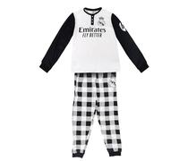 Real Madrid Schlafanzug für Bequeme und entspannte Nächte - Pyjama von Real Madrid, offiziell, weich, einzigartiges Design, weiß, L