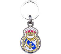 Real Madrid Schlüsselanhänger aus Metall mit farbigem Wappen aus offiziellem Harz, ideal zum Tragen der Schlüssel mit Stil und zum Ausdruck der Leidenschaft für den Club.