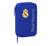 Real Madrid Schulmäppchen für Kinder, bunt, mit 29 nützlichen Utensilien, ideal für Kinder von 5 bis 14 Jahren, bequem und vielseitig, Qualität und Widerstandsfähigkeit, 12,5 x 4 x 19,5 cm