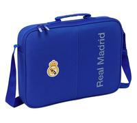Real Madrid - Schultasche, Aktentasche, Umhängetasche, bequem und vielseitig, Qualität und Widerstandsfähigkeit, 38 x 6 x 28 cm