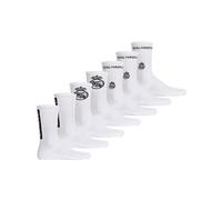 Real Madrid Socken Unisex 7er Pack - Offizielles Lizenzprodukt | Tennis Socken Baumwollmischung | Fangeschenk mit eingewebtem Logo| Weiß 35-38