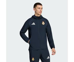 Real Madrid Tiro Travel Windbreaker, durchgehender Reißverschluss Night Navy L