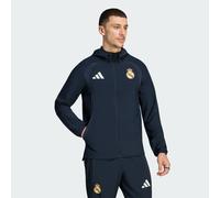Real Madrid Tiro Travel Windbreaker, durchgehender Reißverschluss Night Navy XS