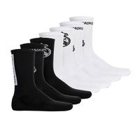 Real Madrid Unisex Socken, 7er Pack - Tennis Socks, Schriftzug-Logo, Baumwollmischung, einfarbig Weiß/Schwarz 39-42