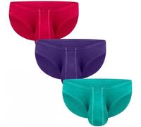 Real Men, Ares-Accent Bikini-Slip für Herren, mit niedrigem Bund, wahlweise im 1er-, 3er- oder 6er-Pack, mit Fronttasche in den Größen A bis D, Größe XS bis 5XL, 4X-Large