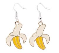 Realistisch Bananen Baumeln Ohrringe für Frauen, Legierun Banane Thema Tropfen Ohrringe Niedlich Obst Ohrschmuck für Party Hochzeit Besondere Anlässe