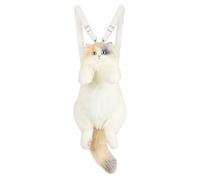 Realistischer Katzenrucksack, Plüschtier, handgefertigte Wolle, 50 cm, lebensechte Calico-Katzentasche mit verstellbarem Gurt, modisches Accessoire für Stadtbummel, Einkaufen, Reisen und Geburtstag