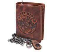Rebel Rider Biker Kombibörse mit Kette 1796A_RR-braun