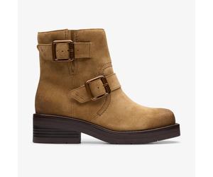 Rebelle Schnalle Walnuss Wildleder Stiefel 39,5 EU/IT