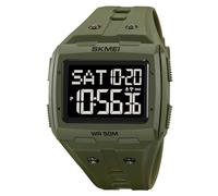 Rechteckige Herrenuhr Digitaluhr Herren Quadratisch Eckig Zifferblatt Militär Uhr Armbanduhr Digital Seniorenuhr Silikon Armband Military Watch Sportuhr Tactical Watch Outdoor 5 ATM Wasserdicht Jungen