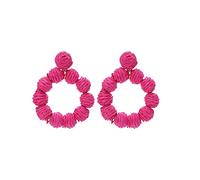 Rechteckige Ohrringe für Frauen Quadratische Acrylohrringe Geometrische Statement-Ohrringe Titanohrringe Für Männer (a-Hot Pink, One Size)