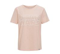 Recovered Star Wars Classic Logo Pale Pink Fitted T-Shirt by XXL