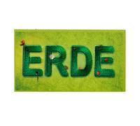 Recycl Patch Erde Natur Welt Umwelt Think Green - Aufnäher, Bügelbild, Aufbügler, Applikationen, Patches, Flicken, zum aufbügeln, Größe: 3,8 x 6,8 cm