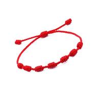 red Bracelet 7 knots for protection, Evil Eye and Good Luck. Buddisth String Thread/Amulet for prosperity and success. Talisman for Womens, Mens, Girl