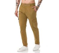 Red Bridge Herren Hose Cargo Chino Pants Basic Baumwolle Camel W34 L32