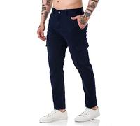 Red Bridge Herren Hose Cargo Chino Pants Basic Baumwolle Navyblau W29 L32