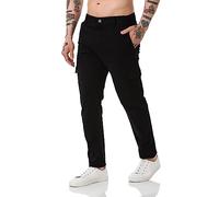 Red Bridge Herren Hose Cargo Chino Pants Basic Baumwolle Schwarz W33 L32