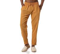 Red Bridge Herren Hose Leinenhose Freizeithose Knöchelhose Camel S