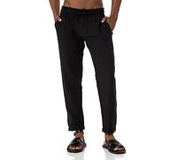 Red Bridge Herren Hose Leinenhose Freizeithose Knöchelhose Schwarz XL