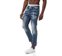 Red Bridge Herren Jeans Hose Denim Pants Destroyed-Look Blau-W34-L34