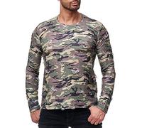 Red Bridge Herren Longsleeve Destroyed Army Camouflage Langarm Shirt Pullover