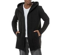 Red Bridge Herren Strickjacke Cardigan mit Kapuze Schwarz M