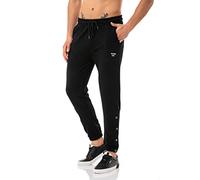 Red Bridge Jogging-Hose für Herren Jogger Sweat-Pants Freizeithose Button Up Schwarz XL