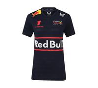 Red Bull Racing F1 Damen Team T-Shirt - Offizielles Max Verstappen Driver Edition - Night Sky Blue (UK Numeric 14 Regular Regular Navy)