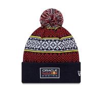 Red Bull Racing F1 Team Offizielle 2025 New Era Merchandise Weihnachten Beanie Bommelmütze