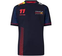 Red Bull Racing F1 Team Sergio Perez 11 Formula Kids T-Shirt Offizielles Formel 1 - Blau - 12 Jahre