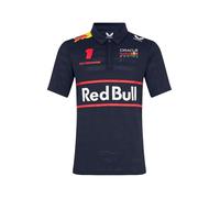 Red Bull Racing F1-Team Special Drivers Poloshirt, Night Sky Blue, Max Verstappen #1, Saison 2025 (UK, Alpha, S, Regular, Regular, Marineblau)