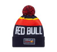 Red Bull Racing New Era Bommelmütze Wordmark - blau-rot-gelb