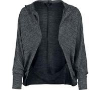RED by EMP Damen grau melierter Cardigan mit Kapuze
