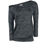 RED by EMP Damen grau meliertes Basic Langarmshirt S