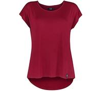 RED by EMP Damen Rotes lockeres Basic T-Shirt aus weich fließendem, elastischem Material XL