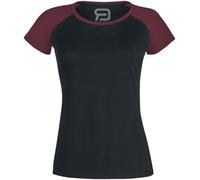 RED by EMP Short Raglan Road T-Shirt schwarz bordeaux in 5XL
