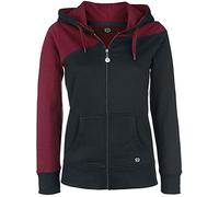 RED by EMP Damen schwarz-rotes Sweatjacke mit Kapuze