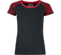 RED by EMP T-Shirt mit Raglanärmeln und Stars Print T-Shirt schwarz rot in L