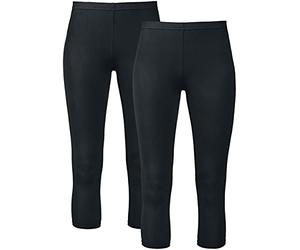 RED by EMP Damen Schwarze 7/8 Leggings im Doppelpack aus angenehm weichem Stoff