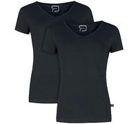 RED by EMP Doppelpack T-Shirts mit V-Ausschnitt T-Shirt schwarz in S