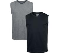 RED by EMP Double Pack Tank-Tops Tank-Top schwarz dunkelgrau in M