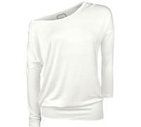RED by EMP Fast and Loose Langarmshirt Damen - Schwarzes Longshirt mit U-Boot-Ausschnitt & Weitem Schnitt - Lässiges Damen-T-Shirt aus Viskose, exklusiv bei EMP