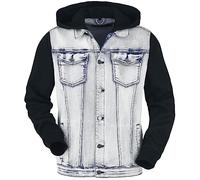 RED by EMP Herren blaue Jeansjacke mit abgesetzten Ärmeln