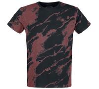 RED by EMP Batik T-Shirt T-Shirt schwarz bordeaux in S