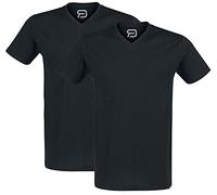 RED by EMP Doppelpack T-Shirts mit V-Ausschnitt T-Shirt schwarz in XXL